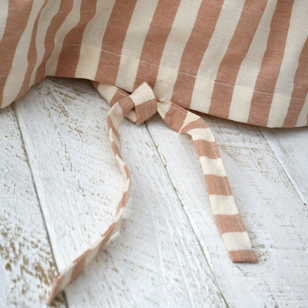 Biancheria da letto color terracotta per letto matrimoniale 200x200 cm Zanzibar Stripe – Pineapple Elephant-image-3