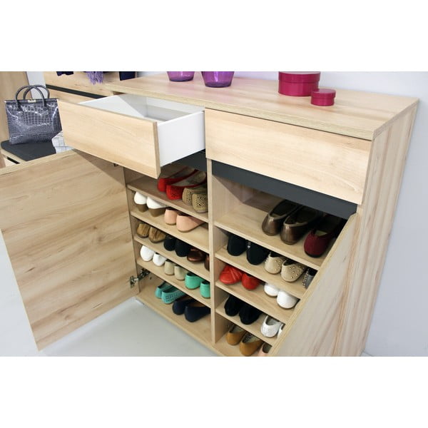 Scarpiera in faggio con cassetti Lissabon - Germania-image-3