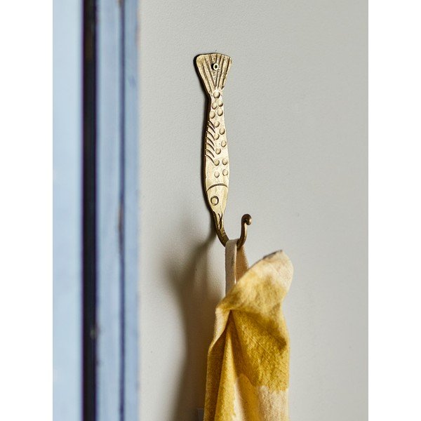 Gancio da parete color ottone in metallo Chalix – Bloomingville-image-1