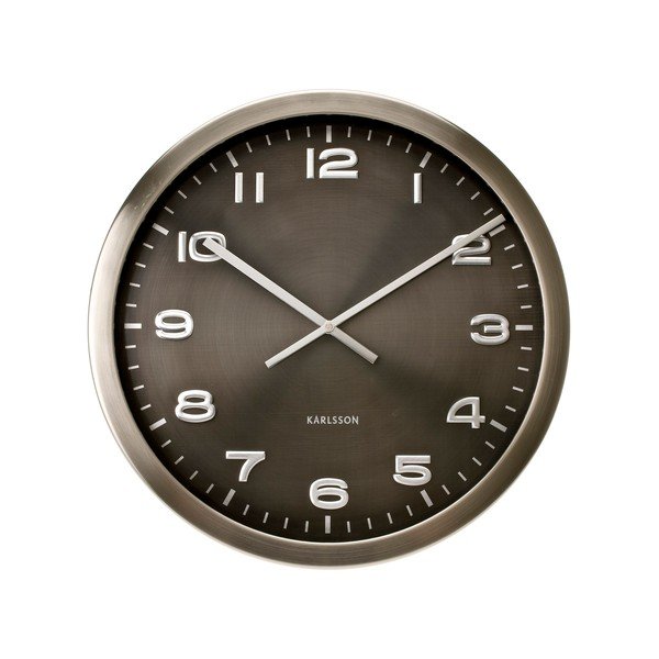 Šedé hodiny Present Time Maxie