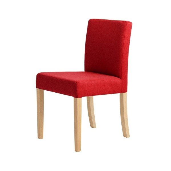 Sedia rossa con gambe naturali Custom Form Wilton - CustomForm
