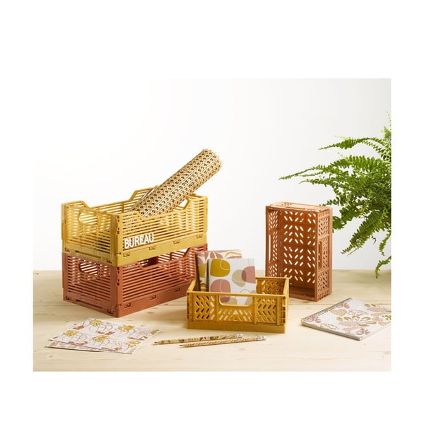 Scatola di plastica color salmone 21x14,5x8 cm - Homéa-image-3