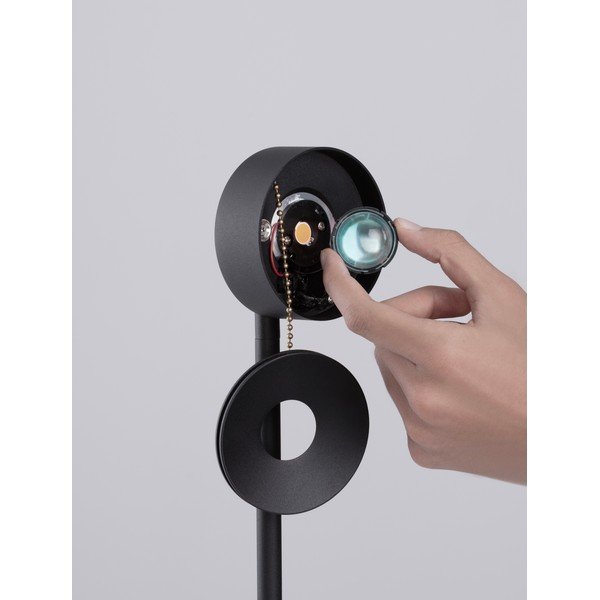 Lampada da terra LED nera opaca in metallo con struttura flessibile/con intensità regolabile (altezza totale 121 cm) Irida – Nova Luce-image-3