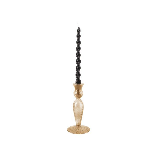Portacandele in vetro marrone chiaro, altezza 17 cm Swirl - PT LIVING-image-3
