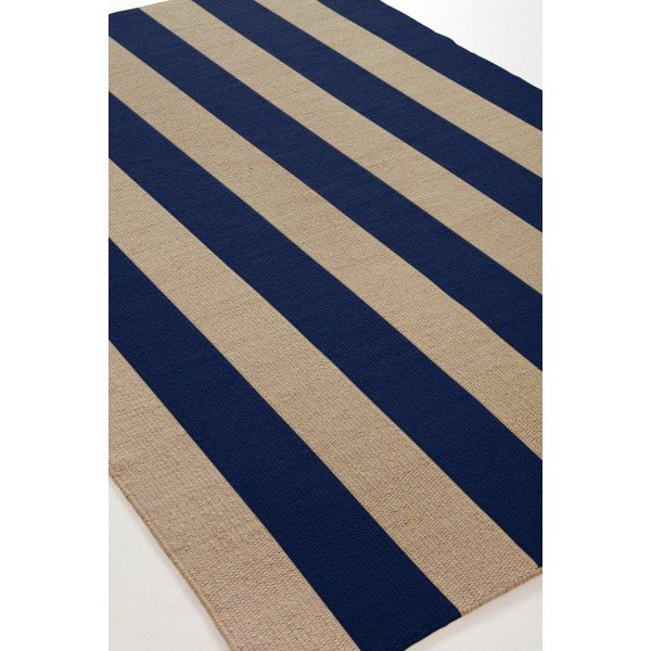 Tappeto blu/beige in misto lana tessuto a mano 200x300 cm Sissel – Jotex-image-4