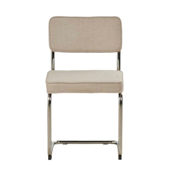 Sedia da pranzo beige imbottito a dondolo Rupert – Unique Furniture-image-2