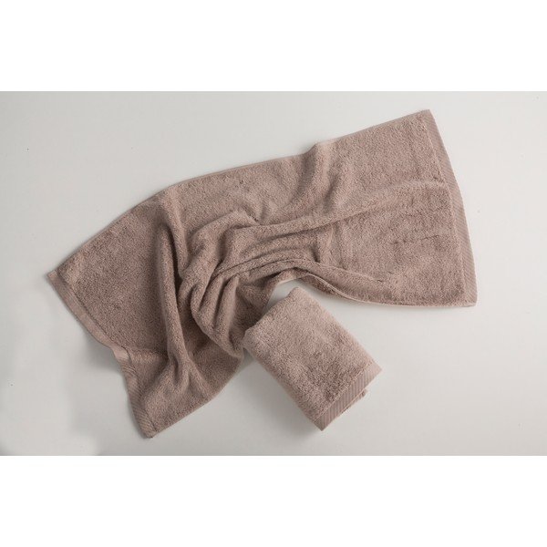 Asciugamano in cotone beige scuro, 30 x 50 cm Lisa Coral - El Delfin