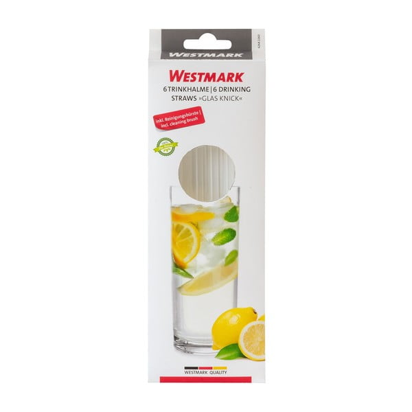 Set di 6 cannucce di vetro curve - Westmark-image-1