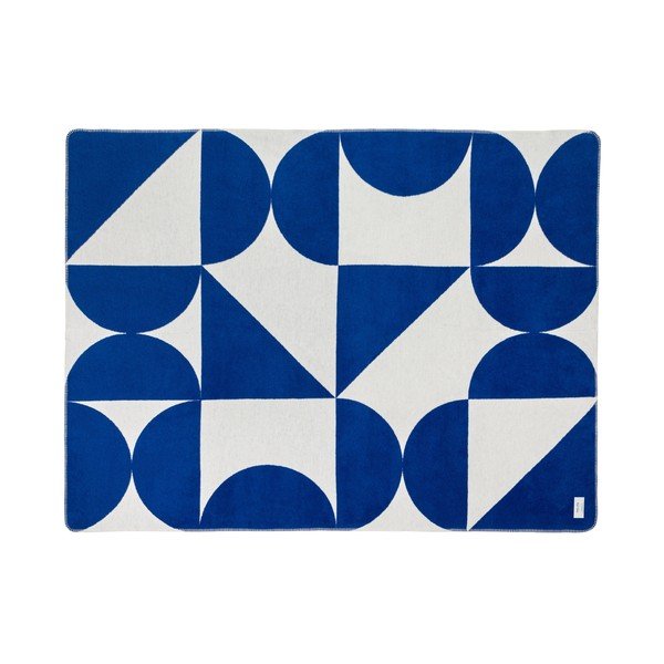 Coperta blu/color crema 150x200 cm Tul – noo.ma