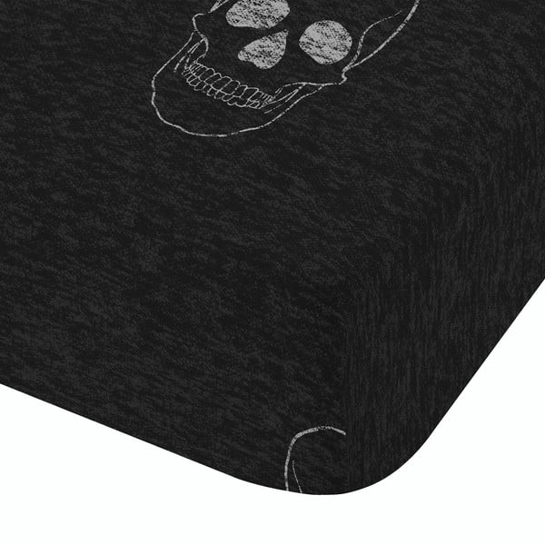 Lenzuolo con angoli per bambini grigio scuro per letto singolo 90x190 cm Skulls – Catherine Lansfield