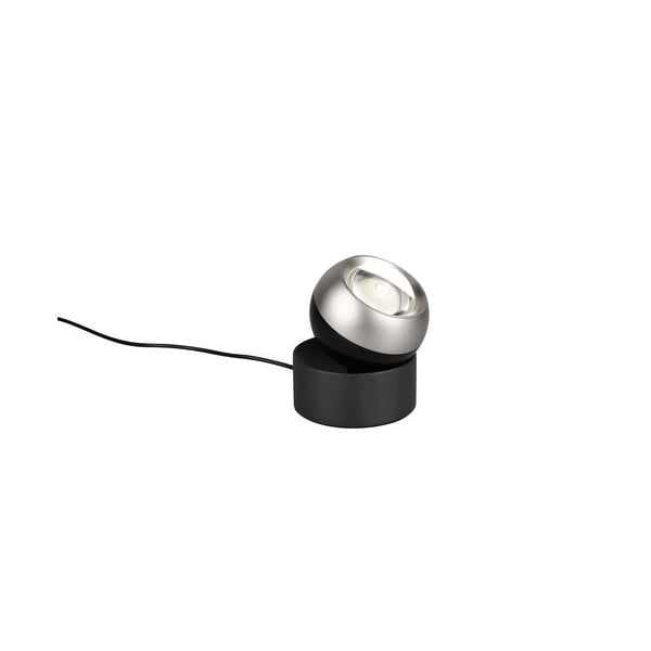 Lampada da tavolo LED nera e argentata (altezza totale 14 cm) Orbit – Trio Select-image-3