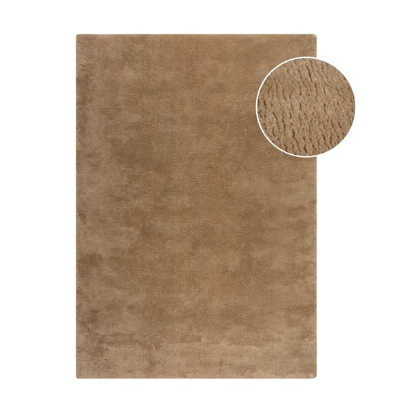 Tappeto in pelliccia sintetica marrone 200x290 cm Faroe Wool Look Fur - Flair Rugs