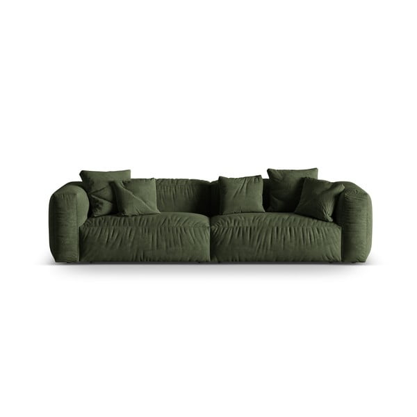 Divano componibile verde in tessuto bouclé 320 cm Martina - Micadoni Home