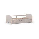 Letto per bambini in legno di pino crema con letto estraibile 90x190 cm Enola - Marckeric