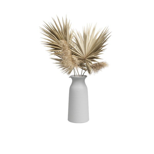 Vaso in ceramica bianca fatto a mano (altezza 30 cm) Bia - Artevasi-image-4