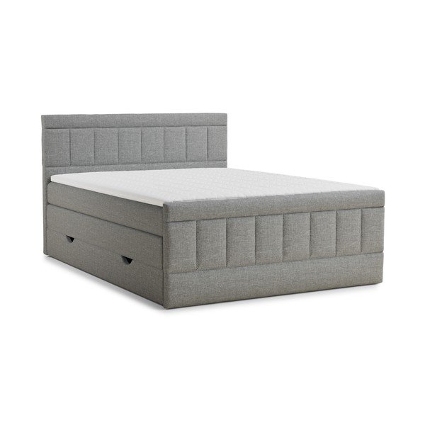 Letto boxspring grigio con contenitore 180x200 cm Caya – Maison de Rêve