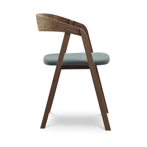 Sedia da pranzo blu in legno massiccio Erika – Makamii-image-2