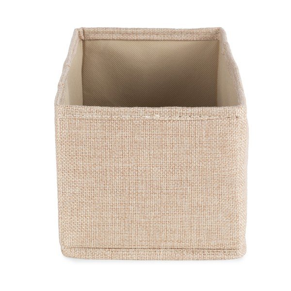 Scatola beige in tessuto 28x12x12 cm Sandy – Compactor-image-3