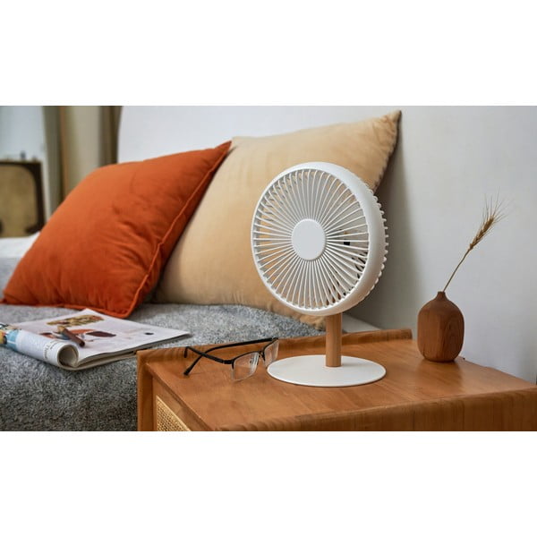 Lampada da tavolo color crema con ventola telecomandata (altezza 26 cm) Beyond - Gingko-image-4