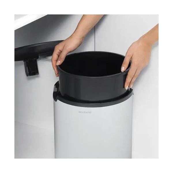 Bidone in acciaio da incasso bianco 15 L - Brabantia-image-3