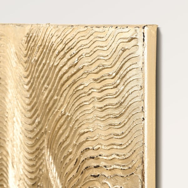 Quadro dipinto a mano 88x118 cm Metallic Champagne - Malerifabrikken-image-3