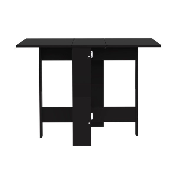 Tavolo da pranzo pieghevole con piano nero 76x28 cm Papillon - TemaHome-image-4