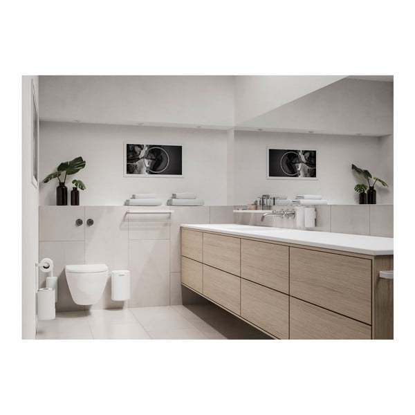 Dispenser di sapone in metallo bianco da parete 200 ml Rim - Zone-image-1