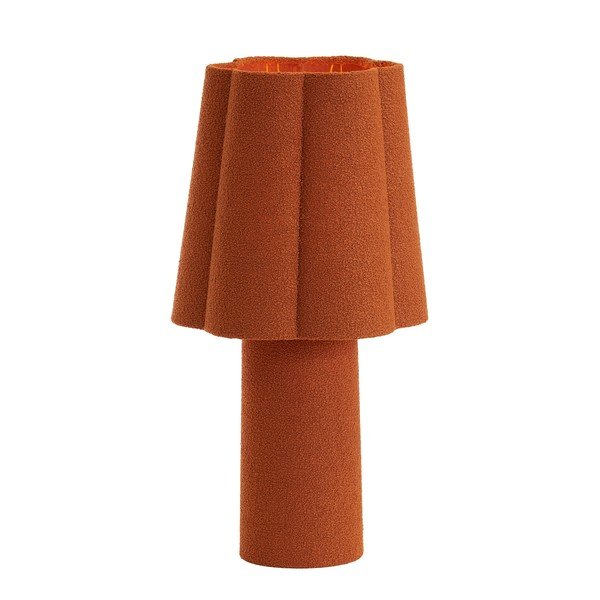 Lampada da tavolo color mattone con paralume in tessuto (altezza totale 50 cm) Musaby – Light & Living-image-1