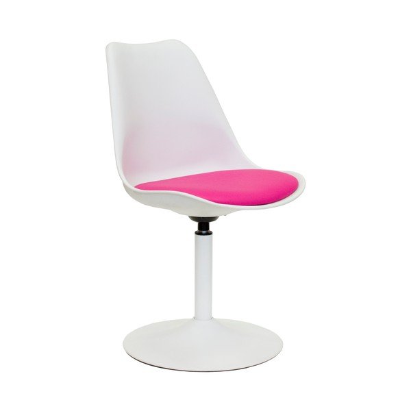 Sedia da pranzo bianca con seduta rosa Viva - Tenzo-image-2