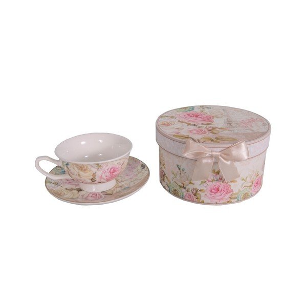Tazza e piattino in confezione regalo vintage - Antic Line