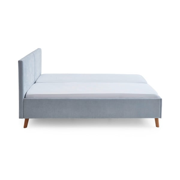 Letto matrimoniale imbottito azzurro con rete inclusa 160x200 cm Piano – Meise Möbel-image-2