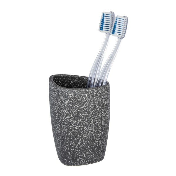 Tazza in ceramica grigia per spazzolini da denti Pion - Wenko