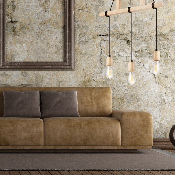 Lampadario di colore naturale Leon – LAMKUR-image-2