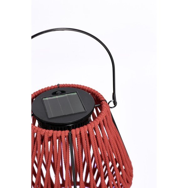 Lanterna a LED rossa con alimentazione a pannelli solari (altezza totale 17 cm) Juny – Yes Everyday-image-2