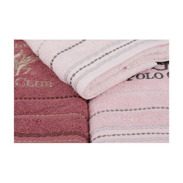 Set di 3 asciugamani rosa, 90 x 50 cm - Unknown-image-3