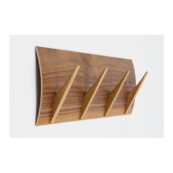 Scaffale da parete in legno massiccio Noce Grande Naki - Woodman