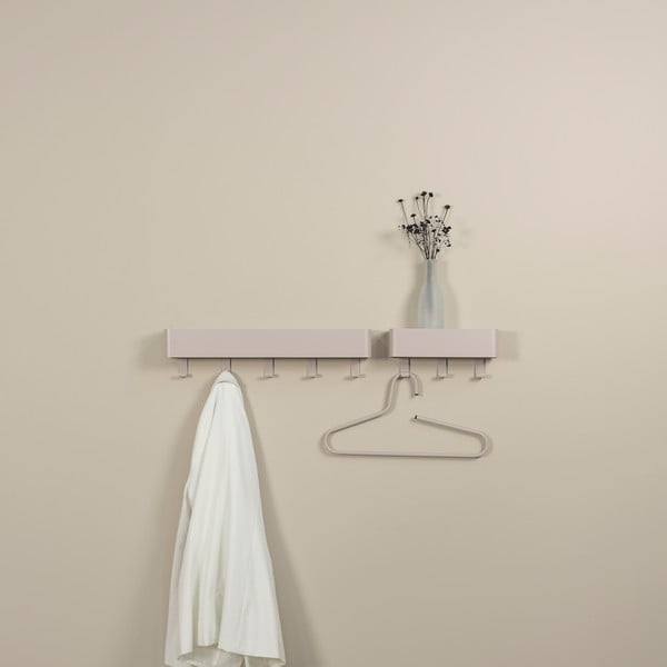 Attaccapanni da parete grigio tortora in metallo con scaffale 52 cm Dax Play – Spinder Design-image-3