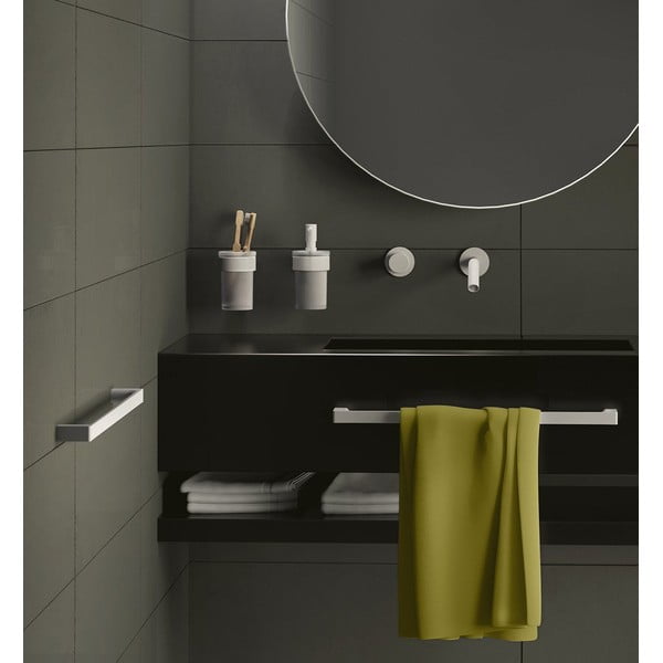 Bicchiere da parete in vetro bianco per spazzolini da denti Pirenei - Sapho-image-1