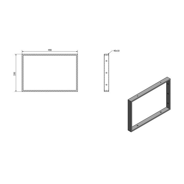 Supporto per piano nero in acciaio 49x4 cm – Sapho-image-3