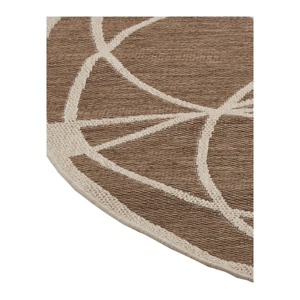 Tappeto marrone per esterni , ø 194 cm Tondo - Floorita-image-1