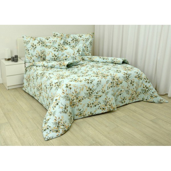 Lenzuola in crêpe verde chiaro per letto matrimoniale 200x220 cm Autumn Breeze - Unknown