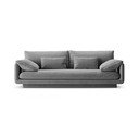 Divano in grigio chiaro con rivestimento in velluto 220 cm Torino – Micadoni 