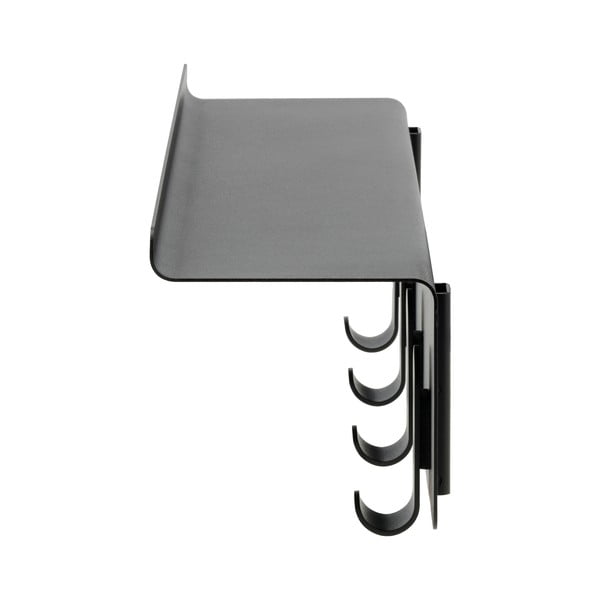 Attaccapanni da parete nero in acciaio con scaffale 11,5 cm A-Hallway – Zone-image-4
