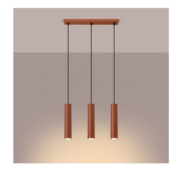 Lampadario color mattone Castro – Sollux-image-1