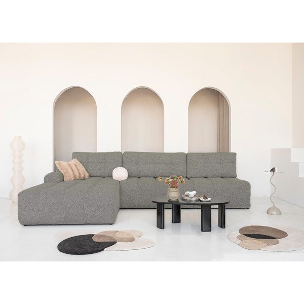 Divano angolare componibile marrone chiaro allungabile/con contenitore (con penisola a sinistra) Lulu – Miuform-image-1