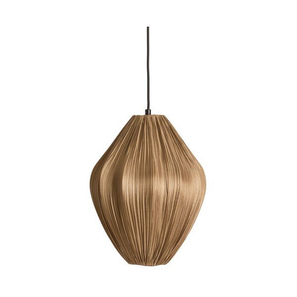 Lampadario marrone con paralume in tessuto ø 12 cm Verita – Light & Living