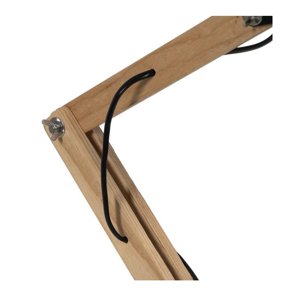 Lampada da tavolo in nero e naturale con paralume in metallo (altezza 55 cm) - Ixia-image-4