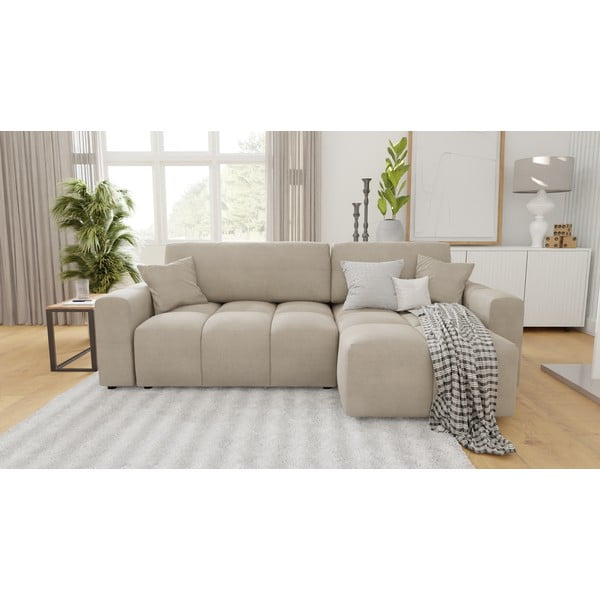 Divano angolare variabile beige Luki - Ropez-image-1