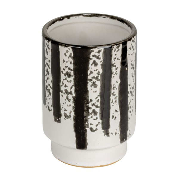 Portaspazzolino bianco e nero in ceramica Subiza – Wenko
