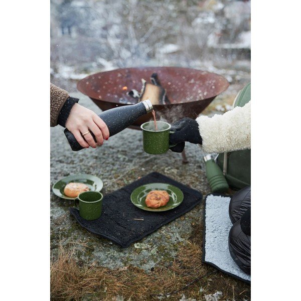 Piatto da dolce verde scuro in smalto ø 20 cm Doris – Sagaform-image-1